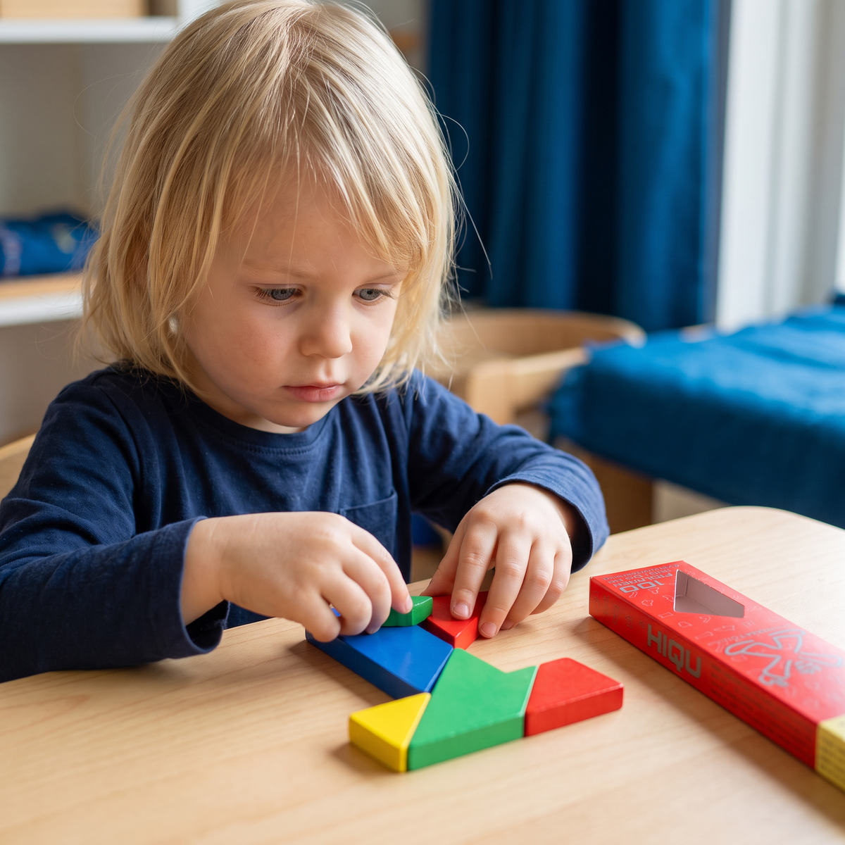Houten Tangrampuzzel – Montessori Geometrie- en Leerspel voor Kinderen