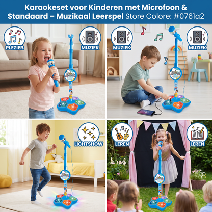 Karaokeset voor Kinderen met Microfoon & Standaard – Muzikaal Leerspel