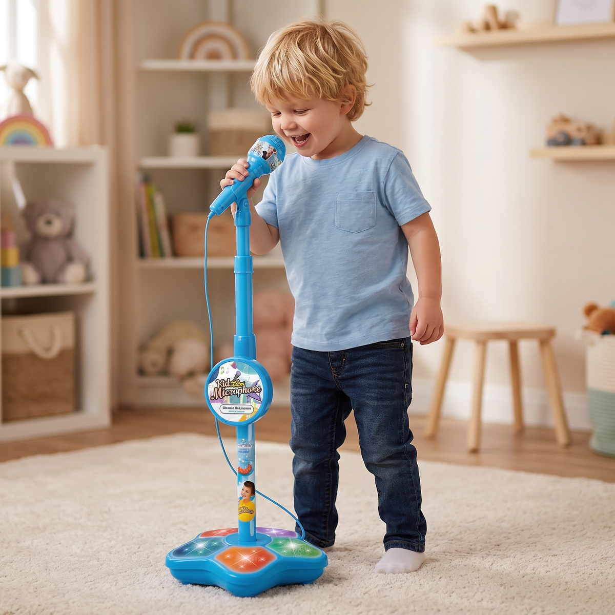 Karaokeset voor Kinderen met Microfoon & Standaard – Muzikaal Leerspel