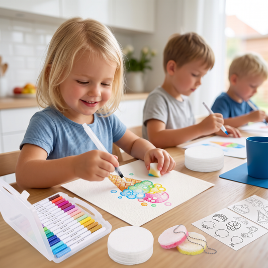 Creatieve Spons Schilder Set voor Kinderen – DIY Kunstset met Bubbeleffect