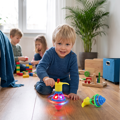 Lichtgevende LED-Draaitol – Kleurrijk Cadeauspeelgoed voor Kinderen
