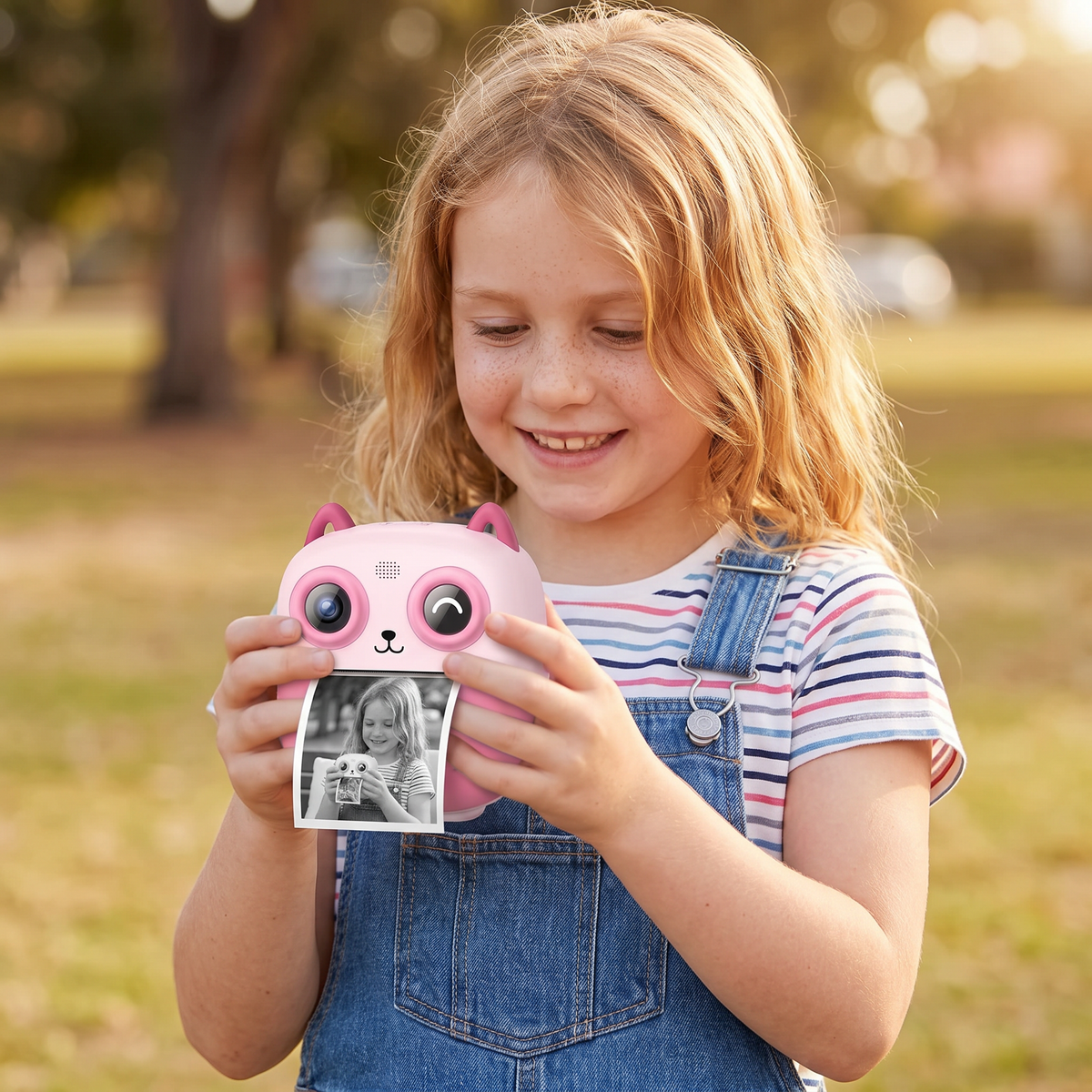 Directprintcamera voor Kinderen – Mini Digitale Camera met HD-Foto's & Geïntegreerde Printer
