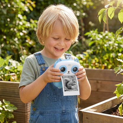 Directprintcamera voor Kinderen – Mini Digitale Camera met HD-Foto's & Geïntegreerde Printer
