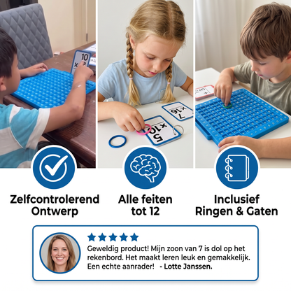 Set met Wiskundige Leerkaarten en Rekenbord – Optellen, Aftrekken, Vermenigvuldigen & Delen