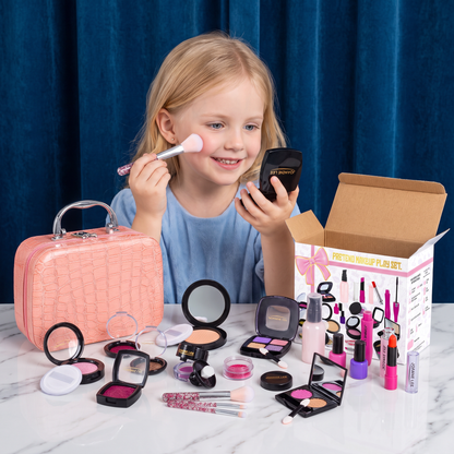 Make-up Speelset voor Meisjes – Veilige Kindermake-upset met Praktische Tas