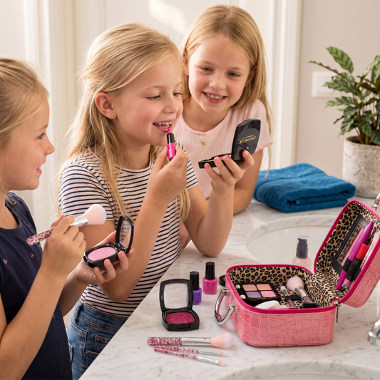 Make-up Speelset voor Meisjes – Veilige Kindermake-upset met Praktische Tas