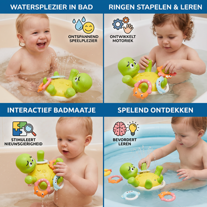 Schildpad Badspeelgoed – Watersproeier met Fonteineffect voor Baby's & Peuters