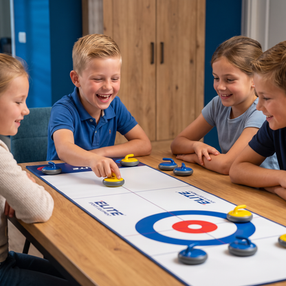 Opvouwbaar Tafelcurlingspel – Wedstrijdset voor 2 Spelers