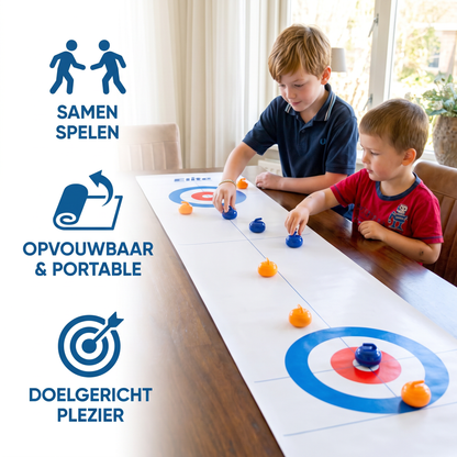 Opvouwbaar Tafelcurlingspel – Wedstrijdset voor 2 Spelers