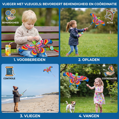 Vlieger met vleugels voor kinderen – Bevordert behendigheid en coördinatie