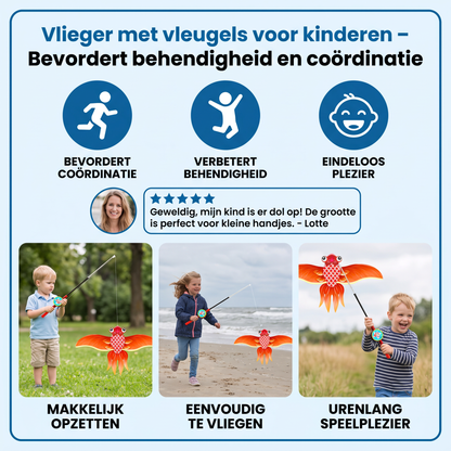 Vlieger met vleugels voor kinderen – Bevordert behendigheid en coördinatie
