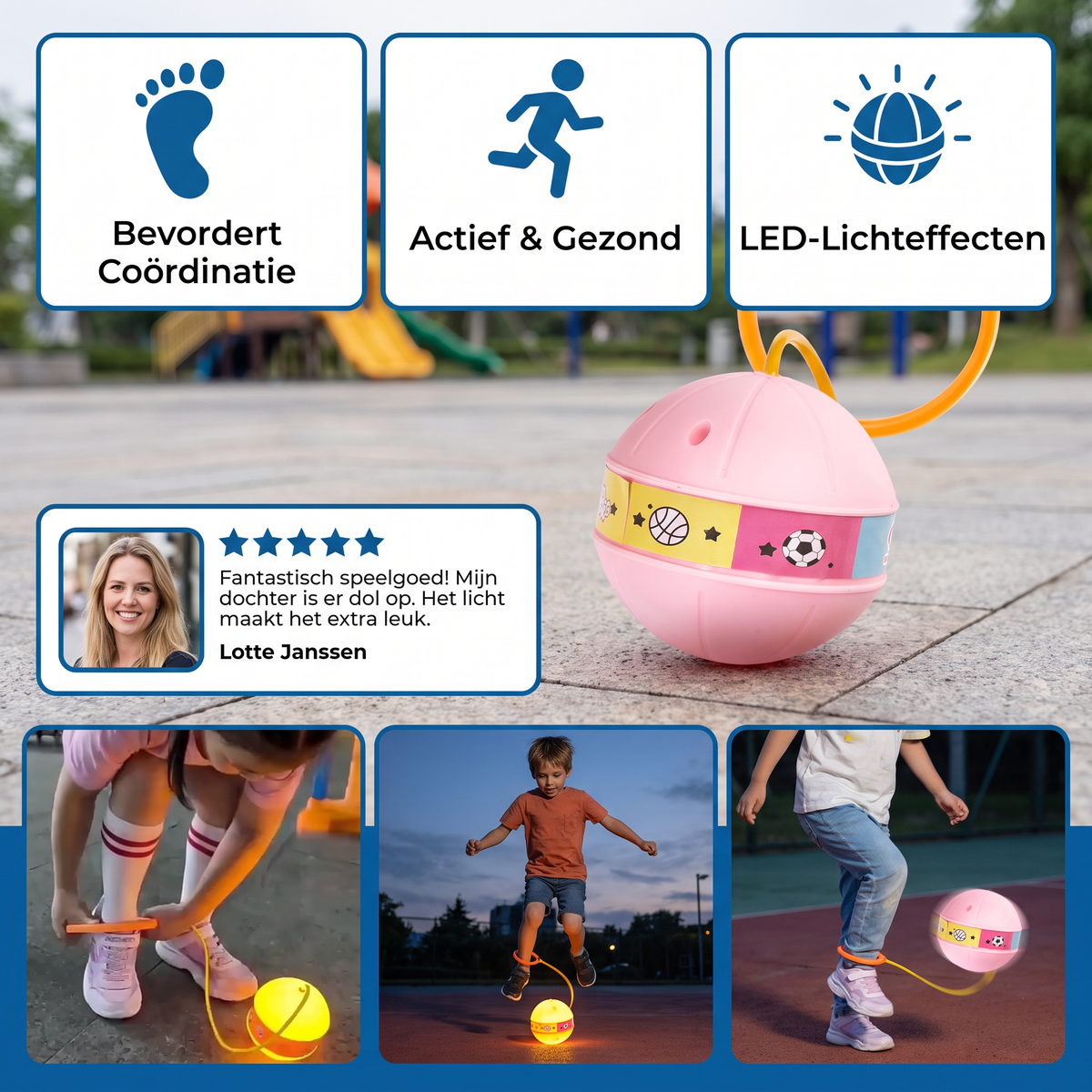 LED-Enkelspringbal – Interactief Springend Speelgoed Voor Kinderen