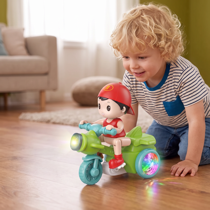 Stuntmotorfiets voor Kinderen – Interactief Speelgoed met Licht en Beweging