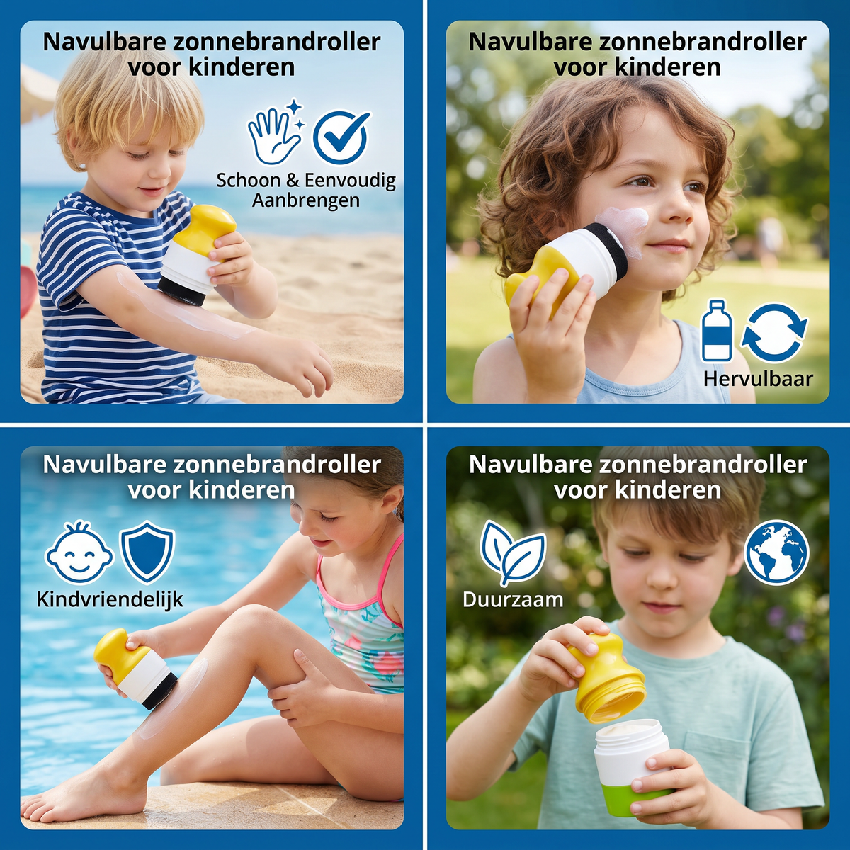 Navulbare zonnebrandroller voor kinderen – Schoon & eenvoudig aanbrengen