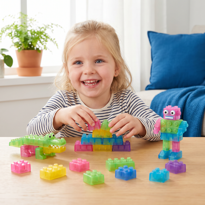 Sensorische Zachte Bouwstenen voor Kinderen – Zachte, Knijpbare Leerbouwstenen voor Spelen & Plezier