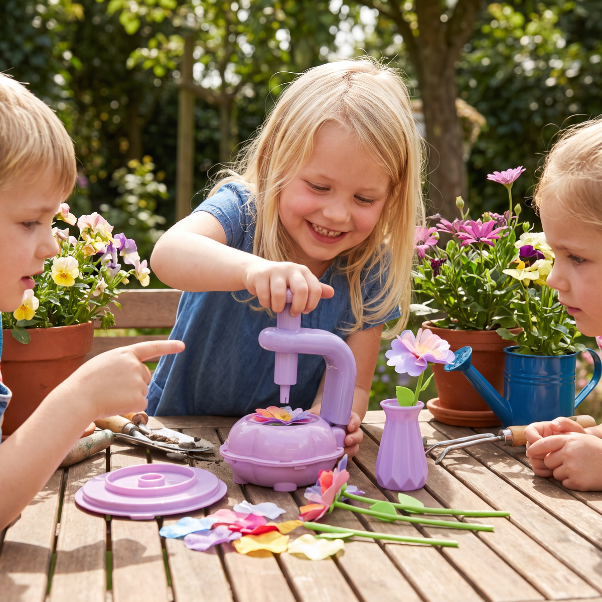 Kinderbloemenboeket Knutselset met Persmachine – DIY Creatieve Set voor Meisjes