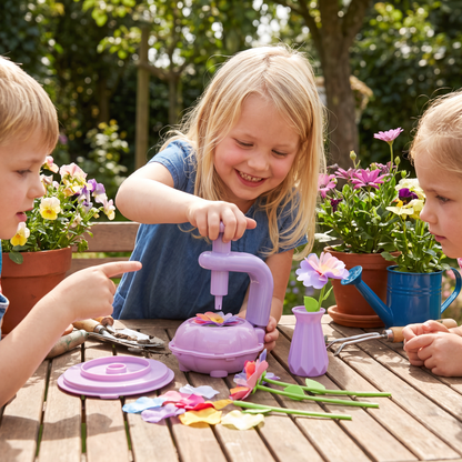 Kinderbloemenboeket Knutselset met Persmachine – DIY Creatieve Set voor Meisjes
