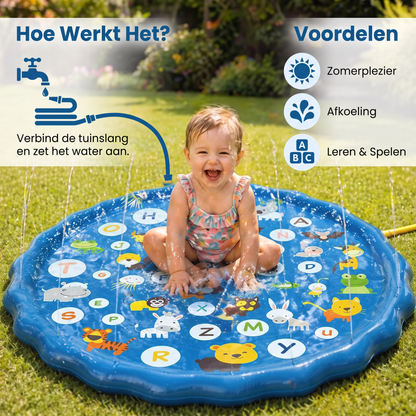 Opblaasbare Waterspeelmat voor Kinderen met Sproeier – Buitenspeelplezier in de Tuin & op het Strand