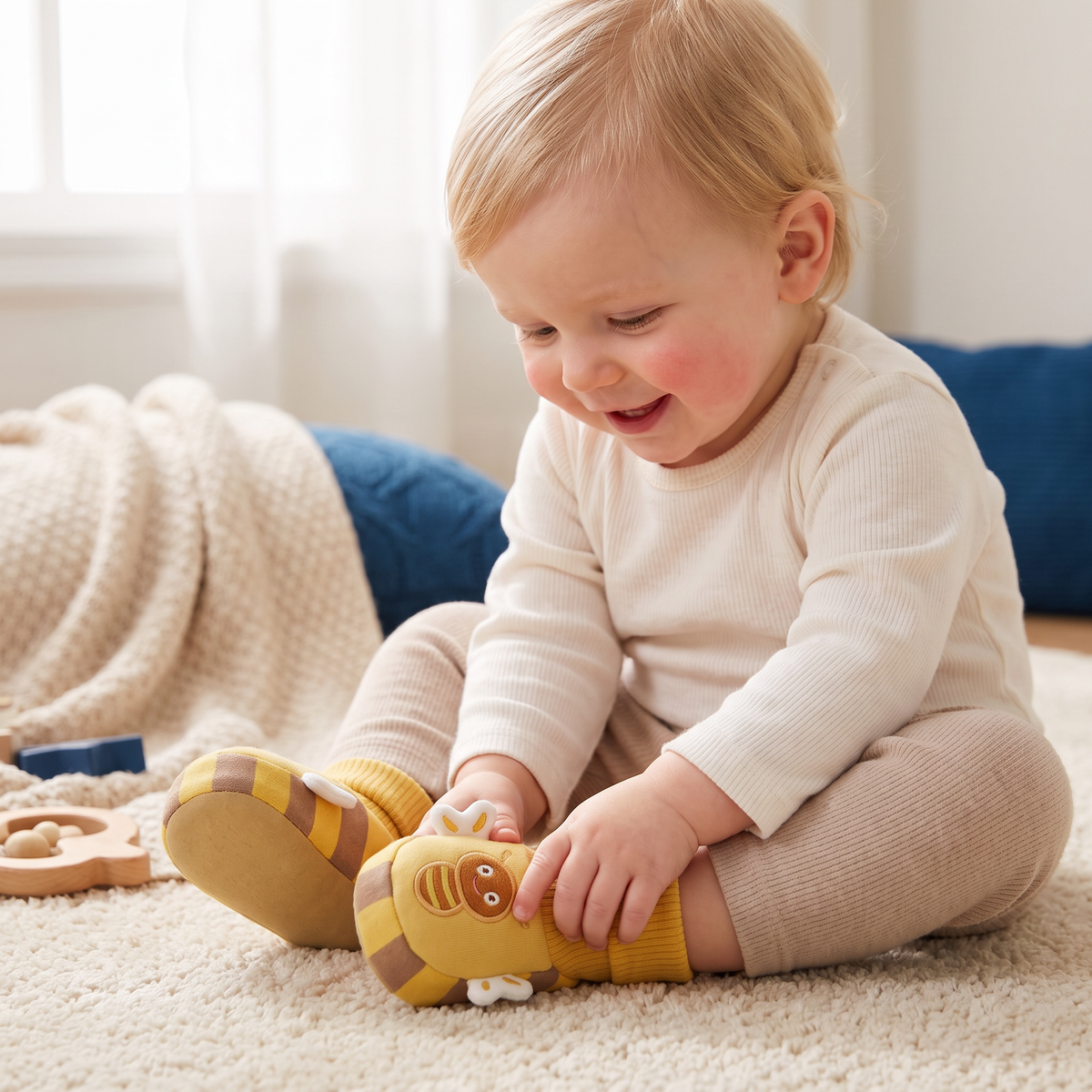 Knuffelzachte Babysokjes-Schoentjes – Warm, Antislip & Comfortabel