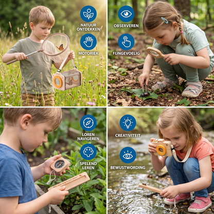 Kinder Natuur Ontdekkingsset met Schepnetje, Loep en Kompas