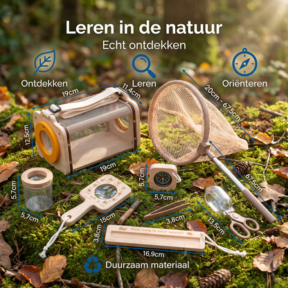Kinder Natuur Ontdekkingsset met Schepnetje, Loep en Kompas
