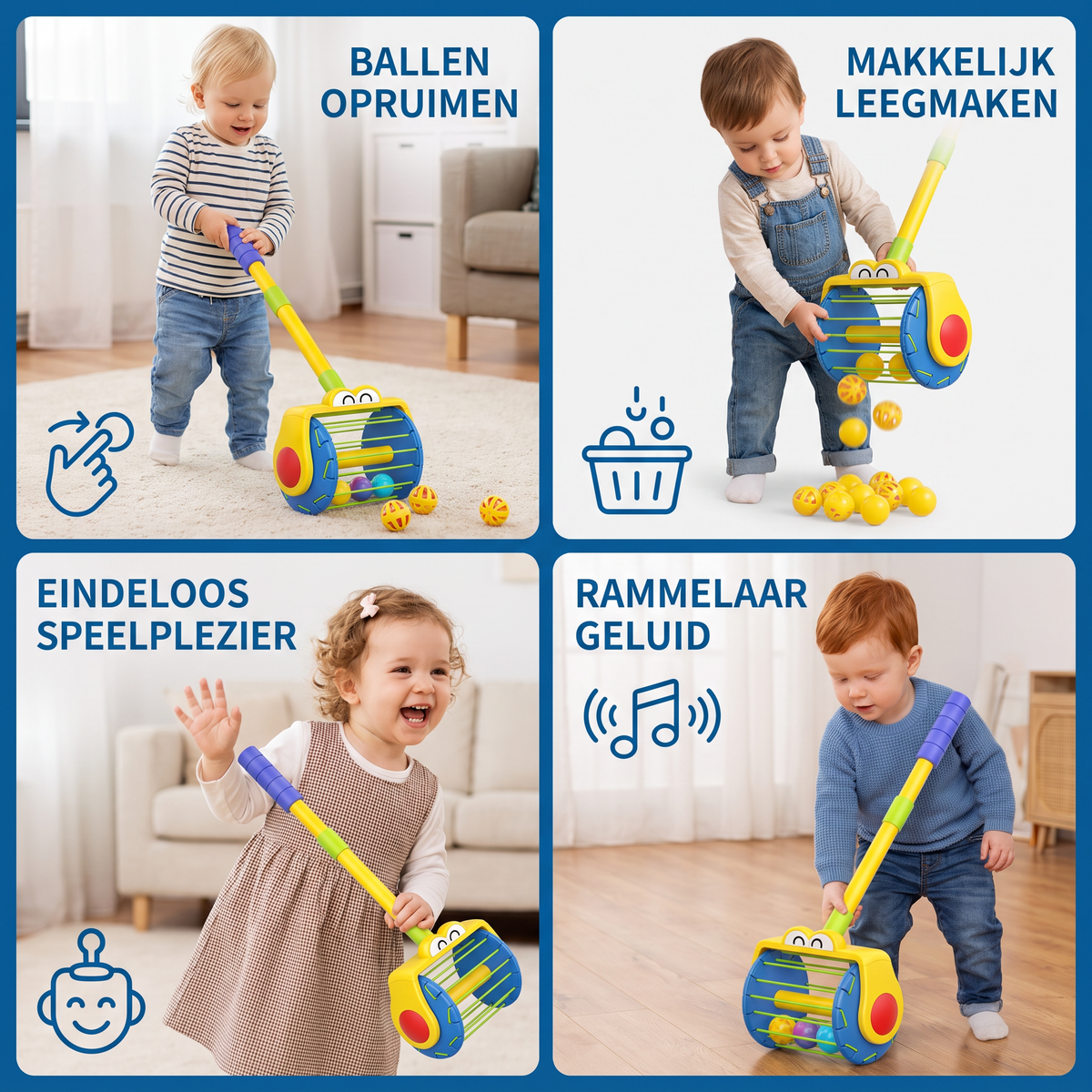Baby Duw-Stofzuigerspeelgoed met Ballen voor Peuters