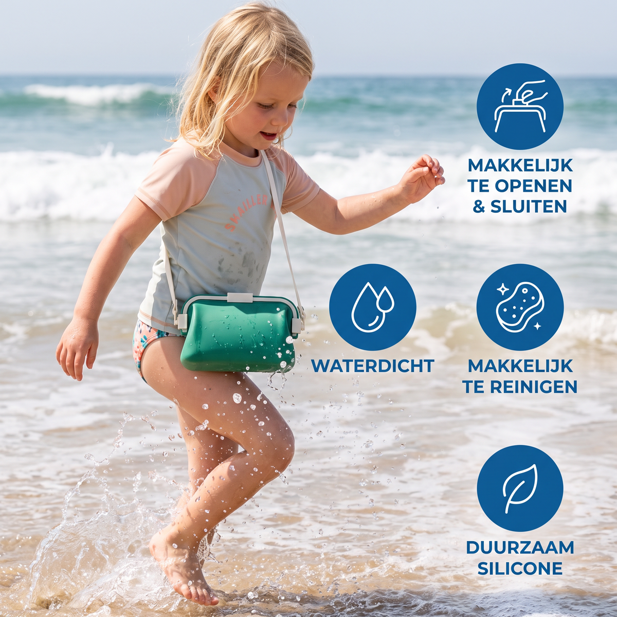 Waterdichte Siliconen Opbergtas met Schouderband