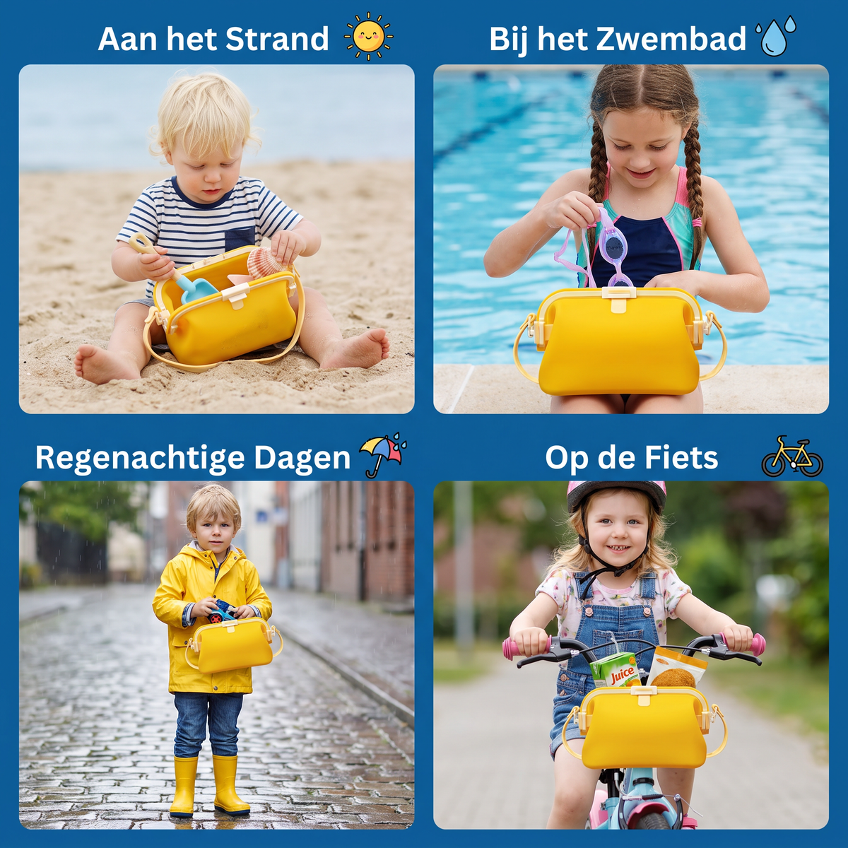 Waterdichte Siliconen Opbergtas met Schouderband