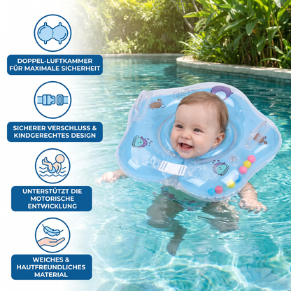 Aufblasbarer Baby-Nackenschwimmring mit Doppel-Luftkammer