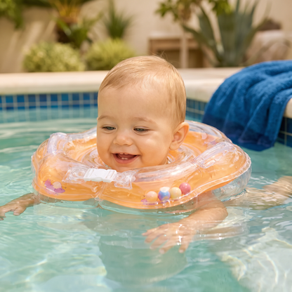 Aufblasbarer Baby-Nackenschwimmring mit Doppel-Luftkammer