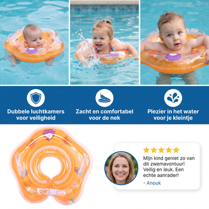Aufblasbarer Baby-Nackenschwimmring mit Doppel-Luftkammer