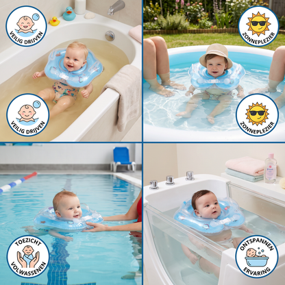 Aufblasbarer Baby-Nackenschwimmring mit Doppel-Luftkammer
