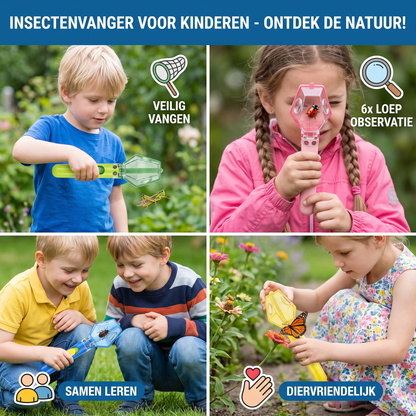 Insectenvanger voor Kinderen met 6x Loep – Hulpmiddel voor Insectenobservatie tijdens Ontdekkingen in de Buitenlucht