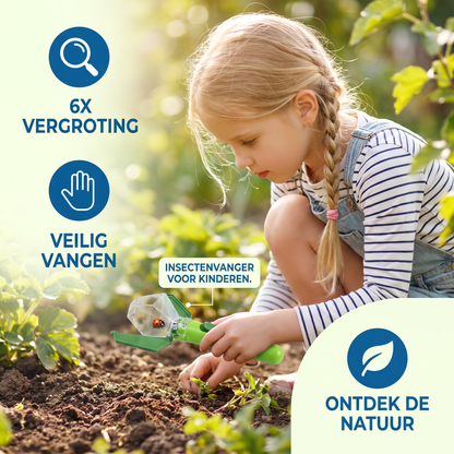 Insectenvanger voor Kinderen met 6x Loep – Hulpmiddel voor Insectenobservatie tijdens Ontdekkingen in de Buitenlucht