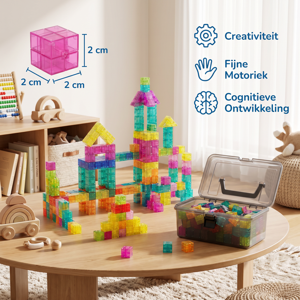 Montessori-Kubus-Bouwset voor Kinderen