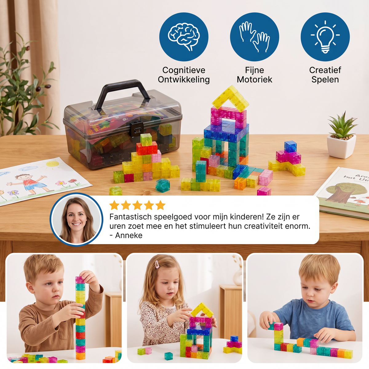 Montessori-Kubus-Bouwset voor Kinderen