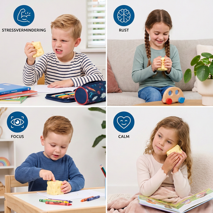 Zachte Kaas-Stressbal – Zacht, Kneedbaar ASMR-Fidgetspeelgoed voor Stress- en Angstvermindering