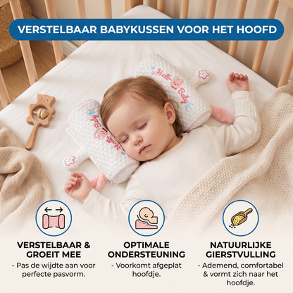 Verstelbaar Babykussen voor het Hoofd met Gierstvulling