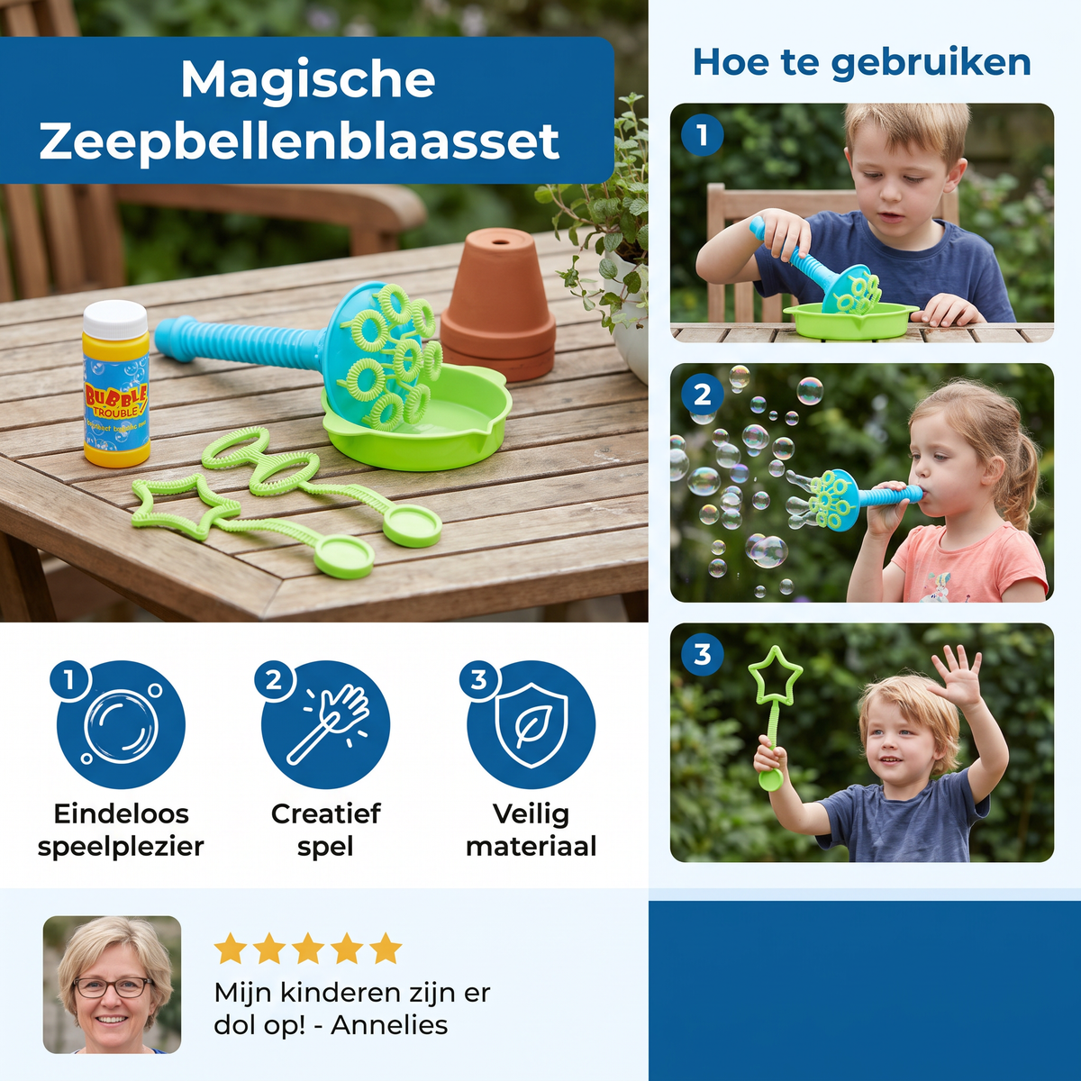 Magische Zeepbellenblaasset