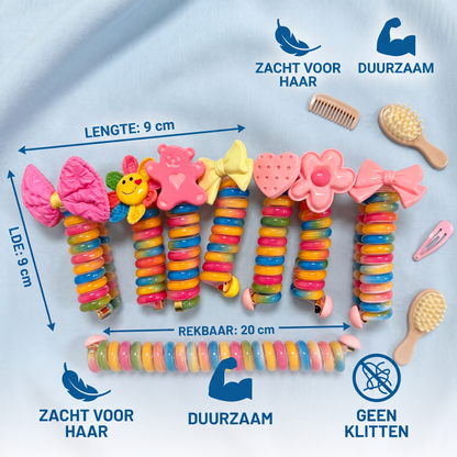 Schattige Spiraal-Haarelastiekjes Set voor Kinderen