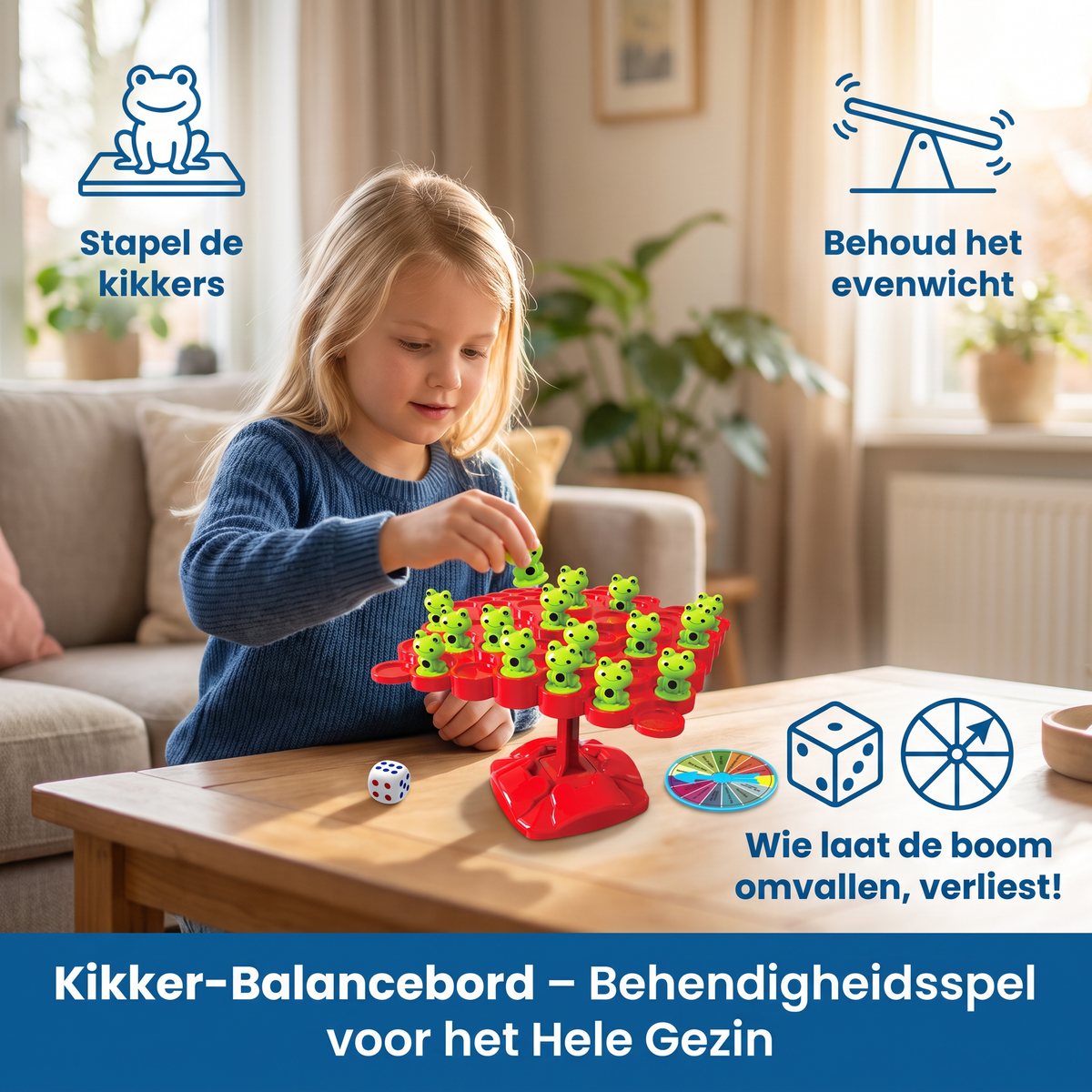 Kikker-Balancebord – Behendigheidsspel voor het Hele Gezin