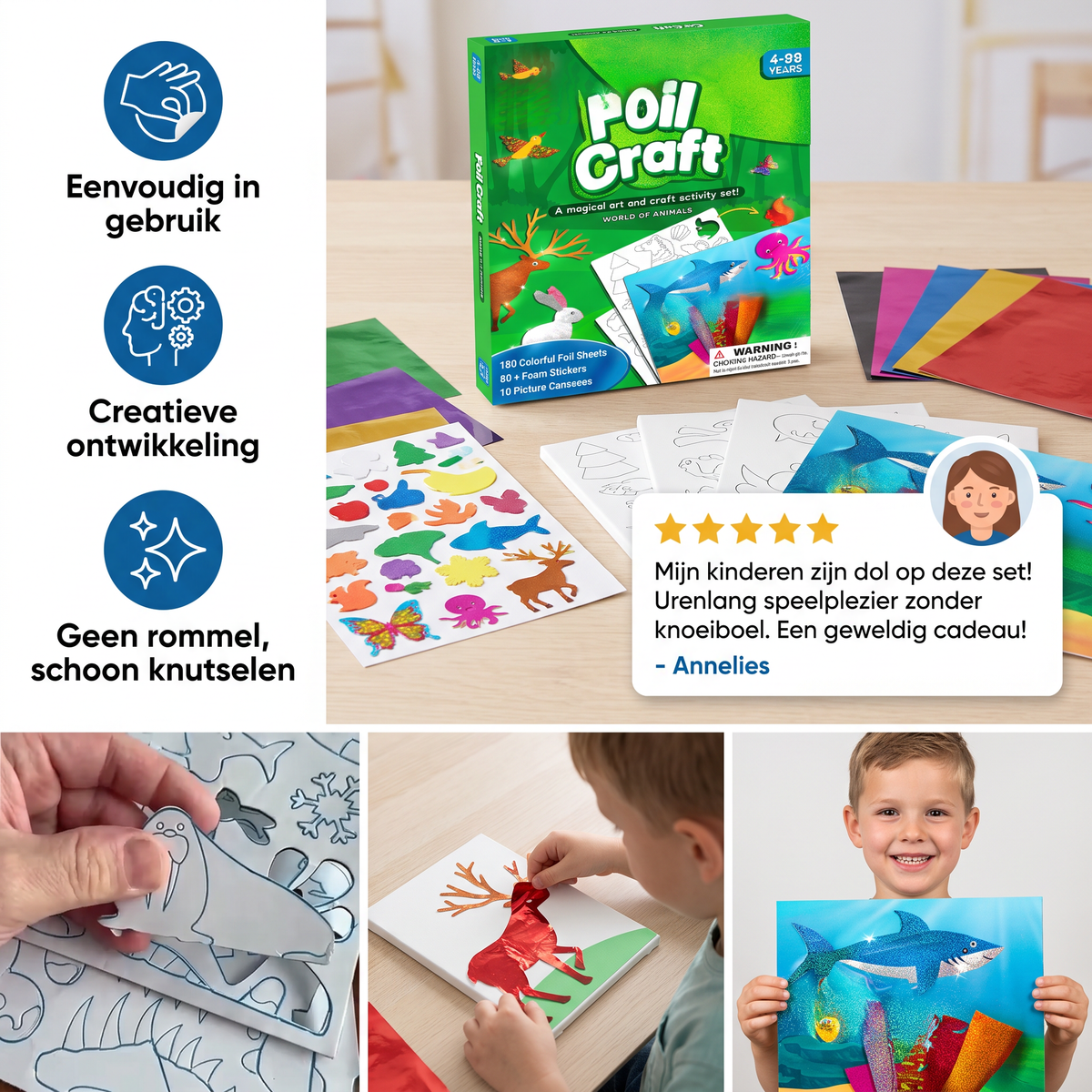 DIY Foliekunst Knutselset – Schoon Dieren Knutselen voor Kinderen