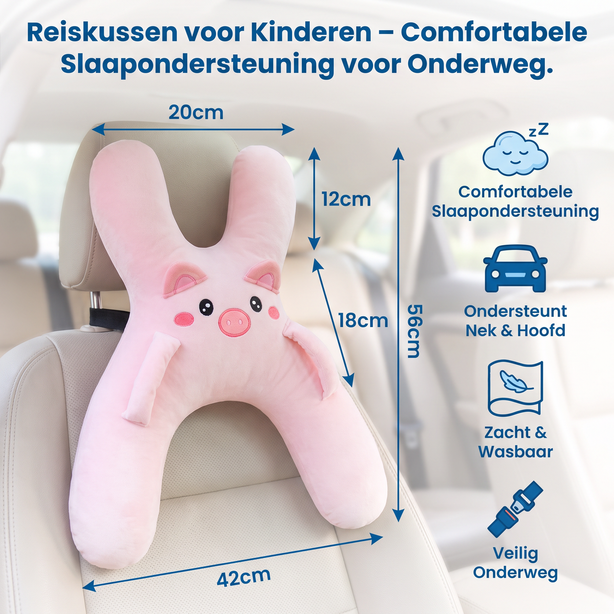 Reiskussen voor Kinderen – Comfortabele Slaapondersteuning voor Onderweg