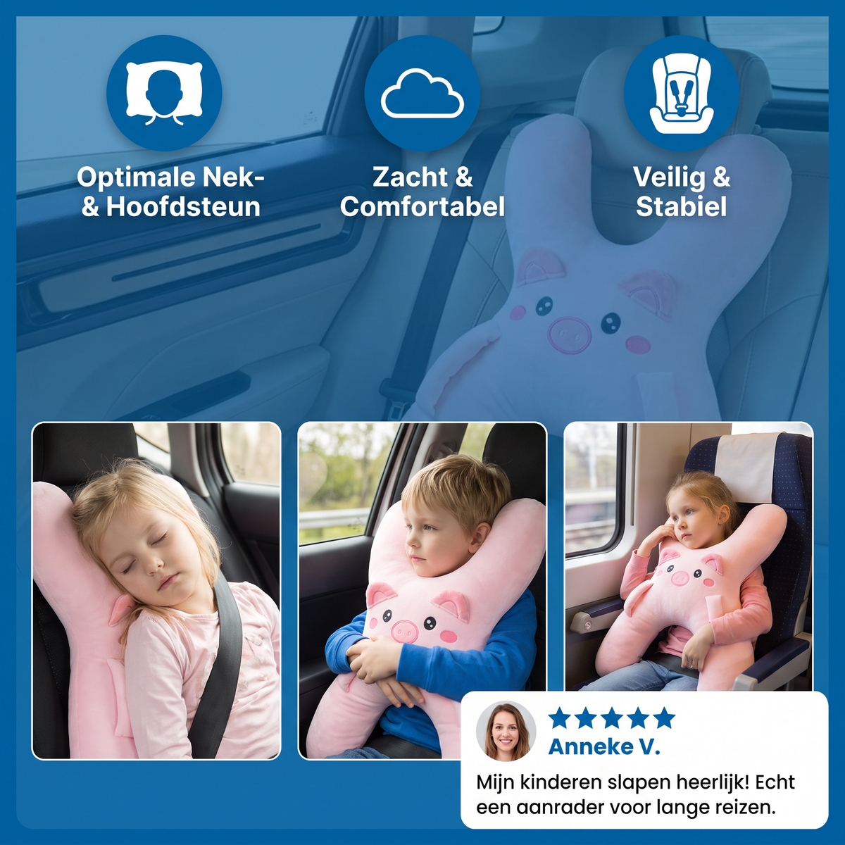 Reiskussen voor Kinderen – Comfortabele Slaapondersteuning voor Onderweg