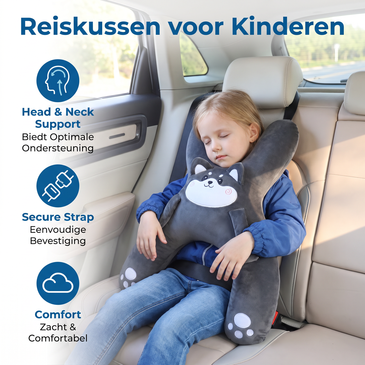 Reiskussen voor Kinderen – Comfortabele Slaapondersteuning voor Onderweg