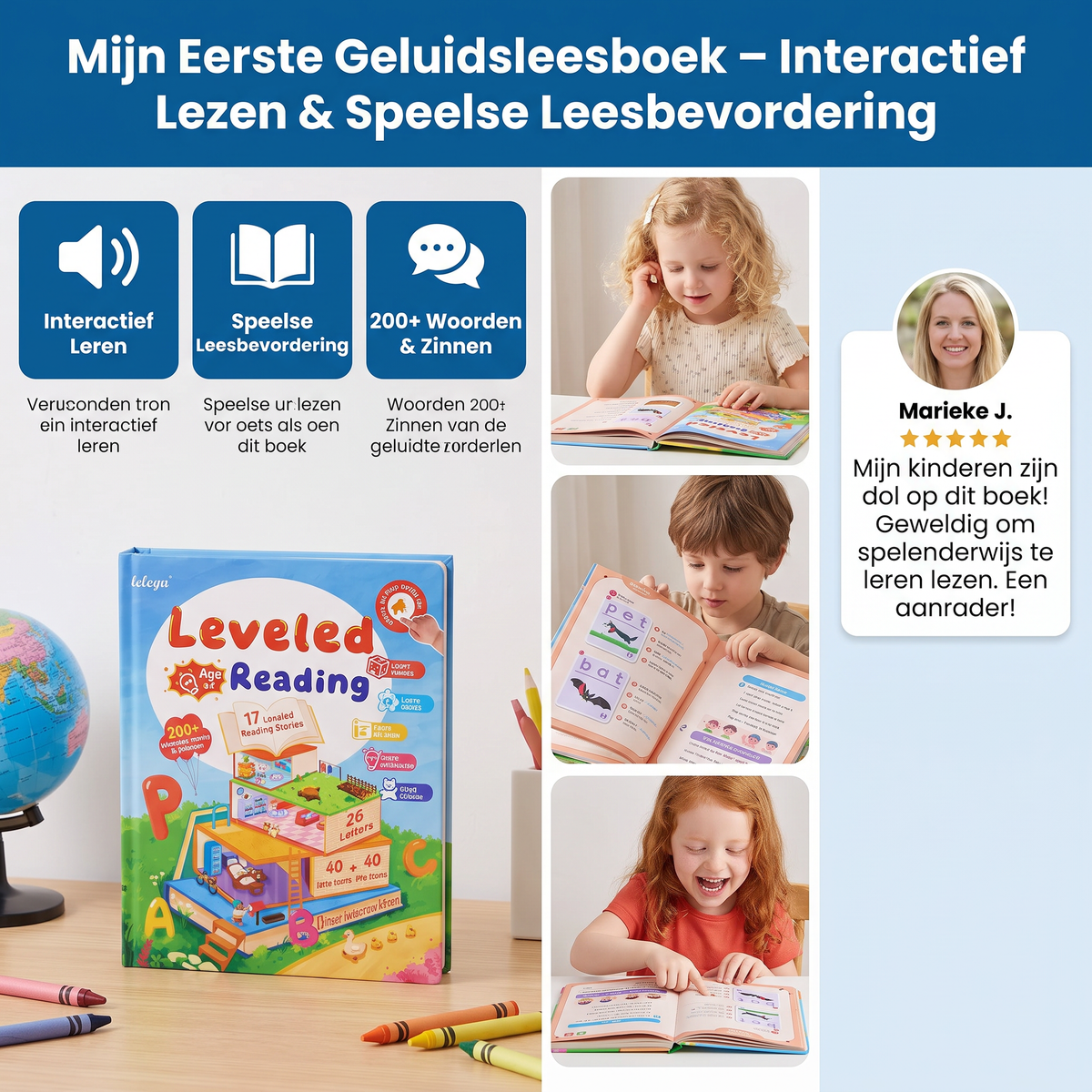 Mijn Eerste Geluidsleesboek – Interactief Lezen & Speelse Leesbevordering