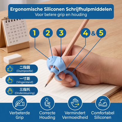 Ergonomische Siliconen Schrijfhulpmiddelen voor Pennen