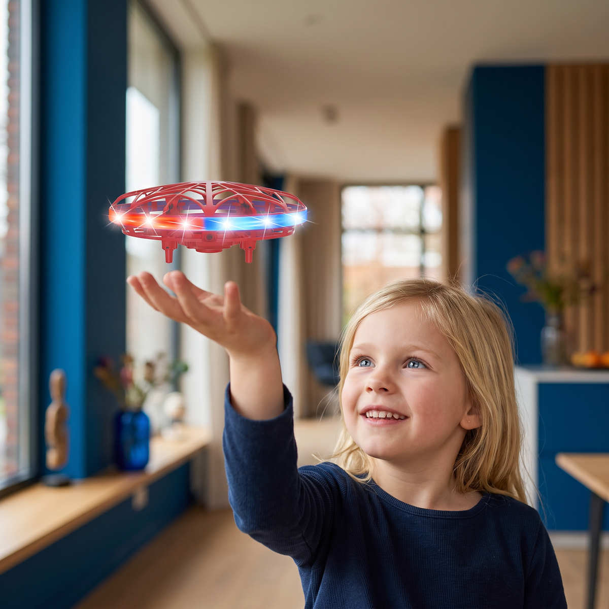 Bewegingsgestuurde LED-UFO-Drone
