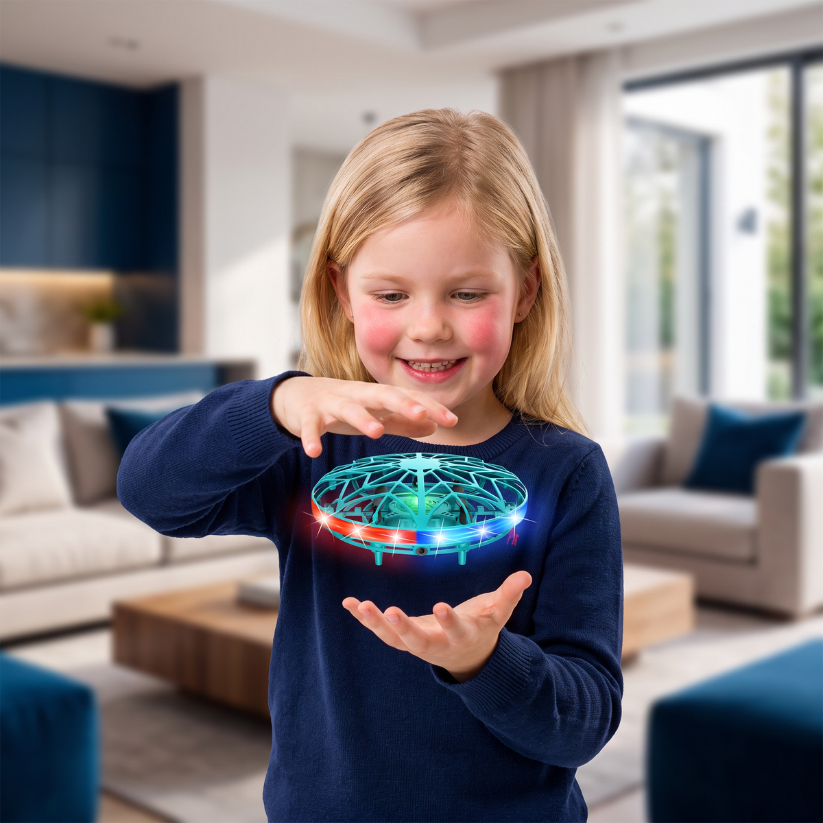 Bewegingsgestuurde LED-UFO-Drone