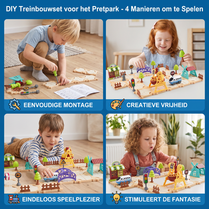 DIY Treinbouwset voor het Pretpark
